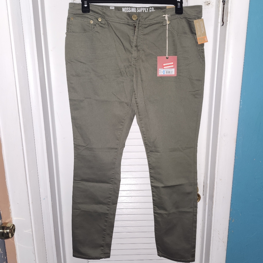Mossimo Supply Co Army Green Skinny Pants